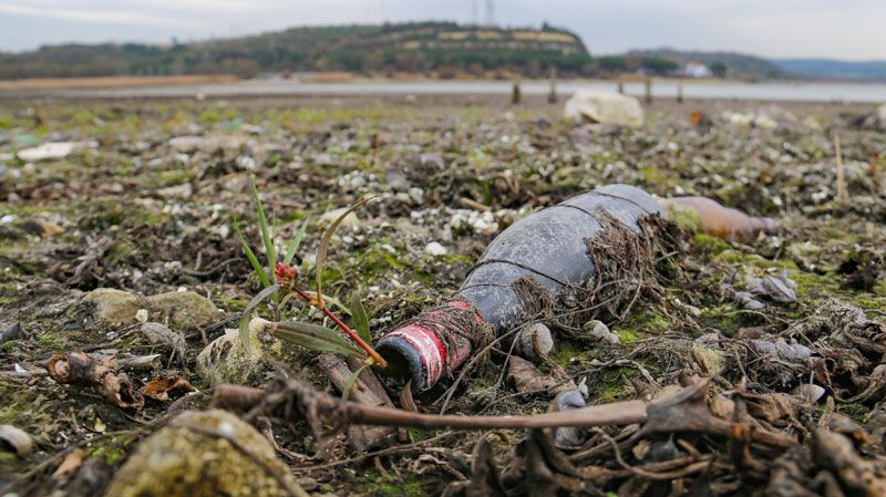 İstanbul Terkos gölünde sular çekildi her şey ortaya çıktı - Resim: 3
