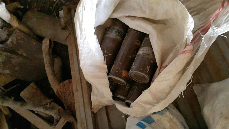 Yüksekova'da çok sayıda havan topu ele geçirildi - Resim: 1