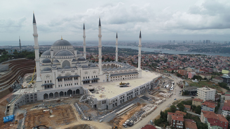 Çamlıca Camii'nde sona gelindi! Havadan nasıl göründüğüne bakın - Resim: 4