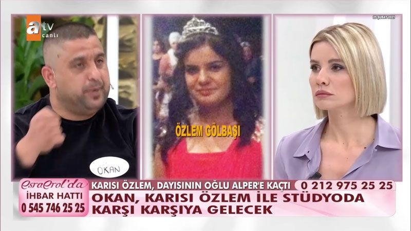 Karısı kuzeni ile kaçtı! Okan eşi Özlem'e şişeyle saldırdı Esra Erol yayını kesti - Resim: 1