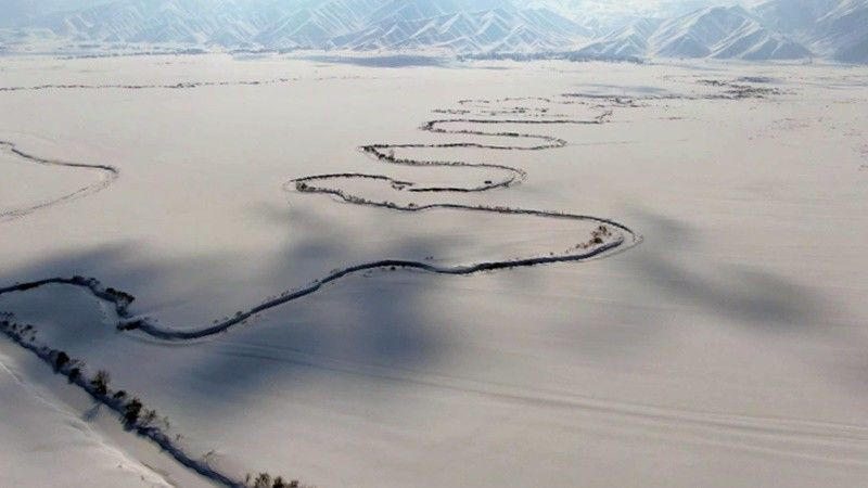 Kar altındaki menderesler görenleri mest ediyor - Resim: 3