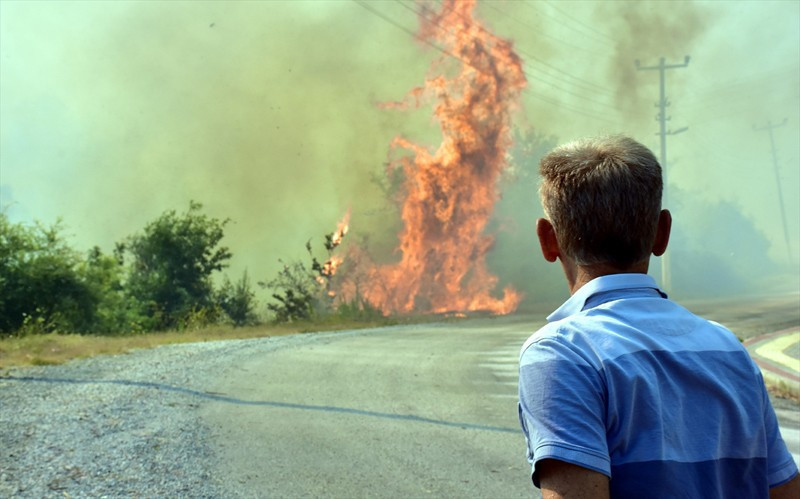 Alanya villalar bölgesinde yangın dehşet görüntüler - Resim: 3