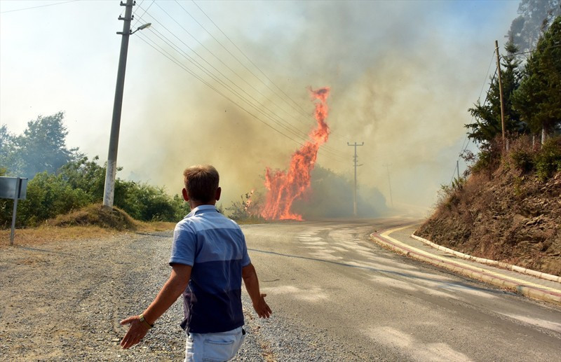 Alanya villalar bölgesinde yangın dehşet görüntüler - Resim: 4