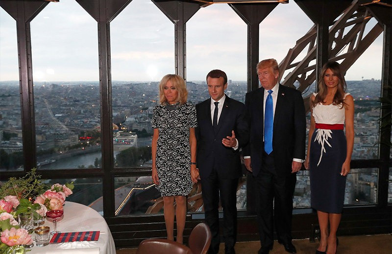 Macron Trump için Eyfel kulesini kapattı helikopterler uçtu! - Resim: 4