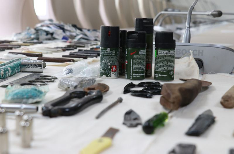 Adliye girişinde bin 383 kesici ve delici alet ele geçirildi - Resim: 4