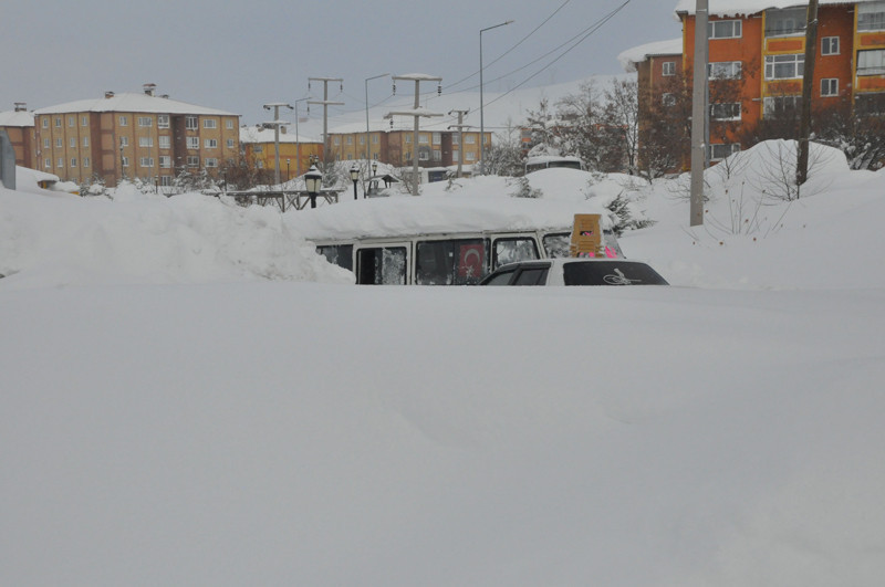 Bitlis'te evler arabalar kara gömüldü - Resim: 1