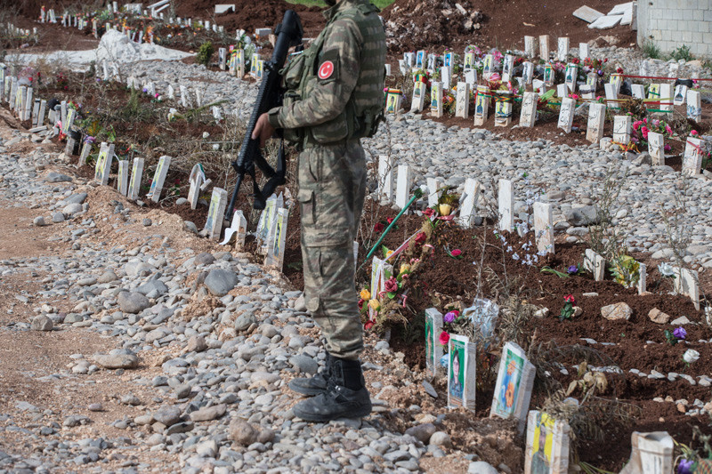 Afrin'de terörist mezarları bulundu - Resim: 1