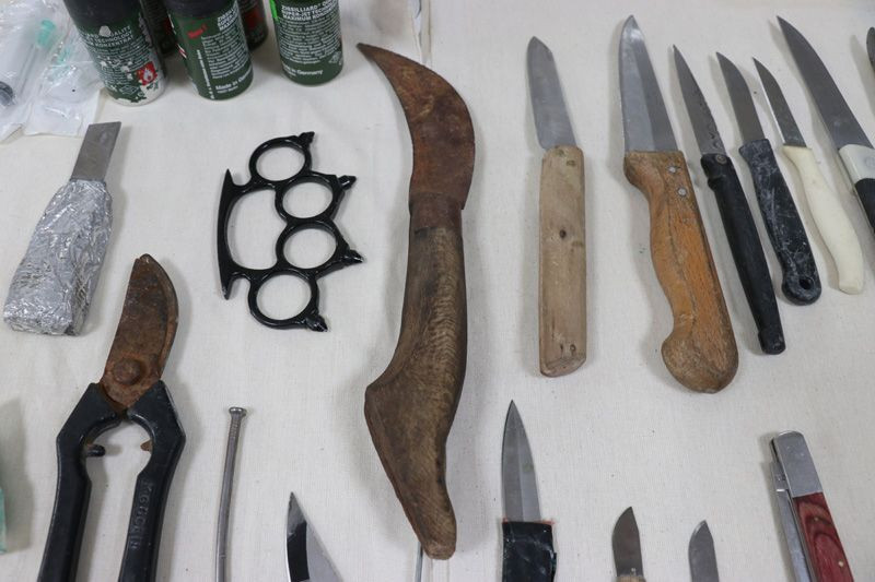 Adliye girişinde bin 383 kesici ve delici alet ele geçirildi - Resim: 2