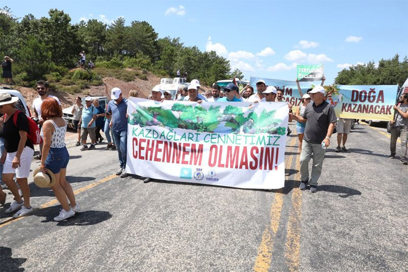 Kazdağları yürüyüşü! Kanadalı şirketin şantiyesine girenler şoke oldu - Resim: 2