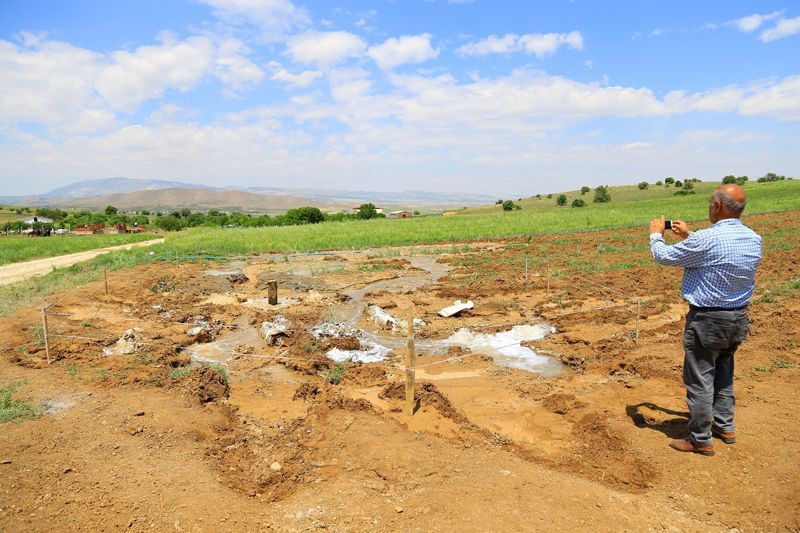Elazığ'da doğal hazine! Köylü bahçeye kazma vurunca çıktı - Resim: 1
