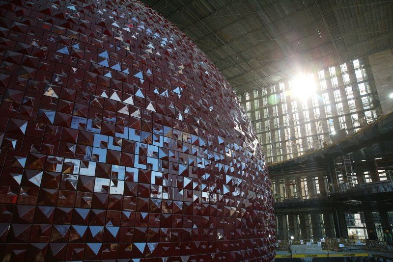 Taksim'de yapımı süren yeni AKM binasının son haline bakın dev küresi ortaya çıktı - Resim: 4