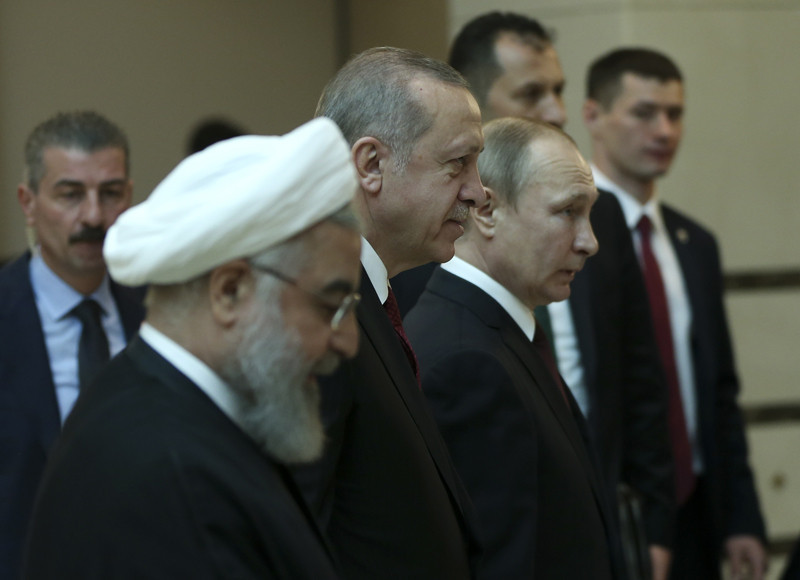 Dünya ajansları flaş geçti! Erdoğan Putin ve Ruhani pozu - Resim: 1