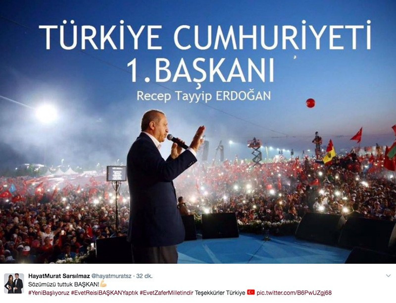 Sokaktaki kutlamalar sanal ortama taşındı 'Evet reisi başkan yaptık!' - Resim: 2