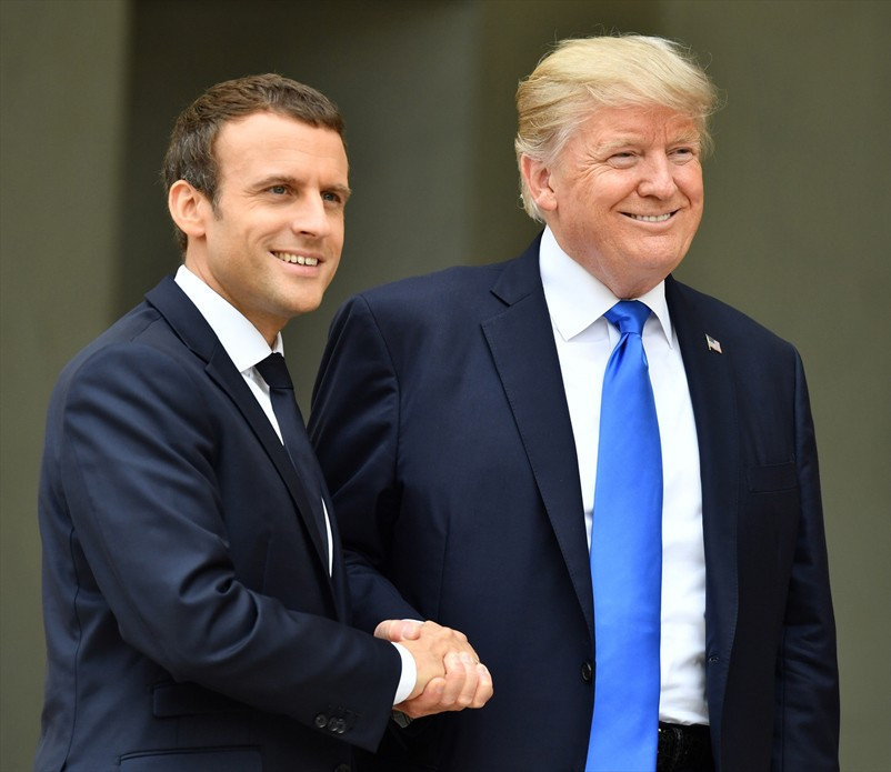 Macron Trump için Eyfel kulesini kapattı helikopterler uçtu! - Resim: 1