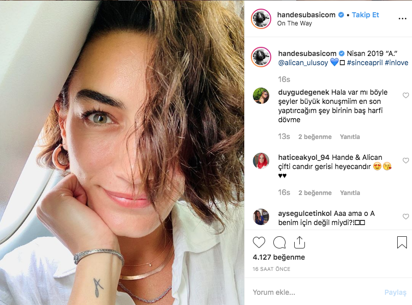 Hande Şubaşı iş adamı sevgilisinin adının baş harfini koluna kazıttı! - Resim: 2