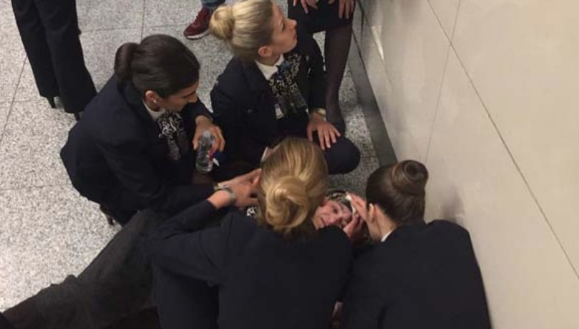 Dış hatlarda panik anları THY hostesleri yetişti - Resim: 3