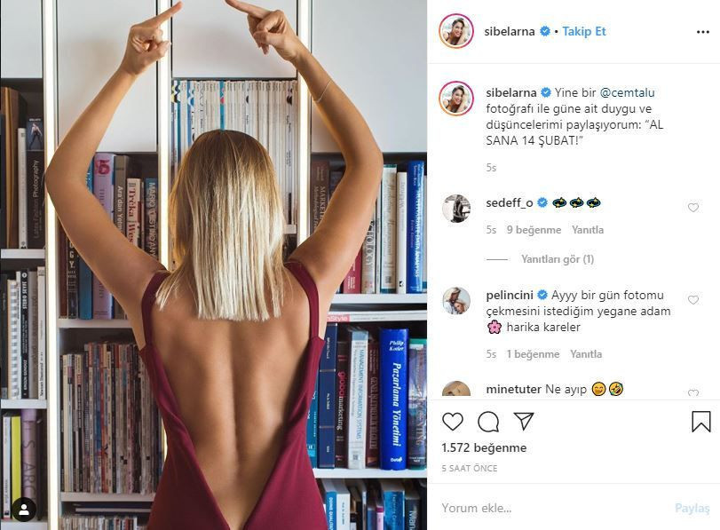 İç çamaşırsız poz veren İşte Benim Stilim Sibel Arna orta parmak hareketiyle şok etti - Resim: 2