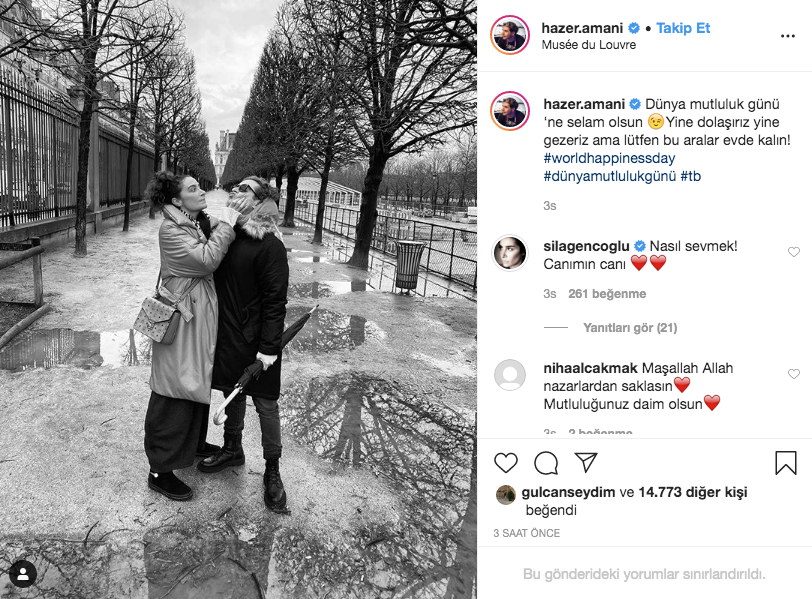 Sıla Gençoğlu Hazer Amani ile aşk pozunu paylaştı Dünya Mutluluk Günü'nü kutladı - Resim: 3