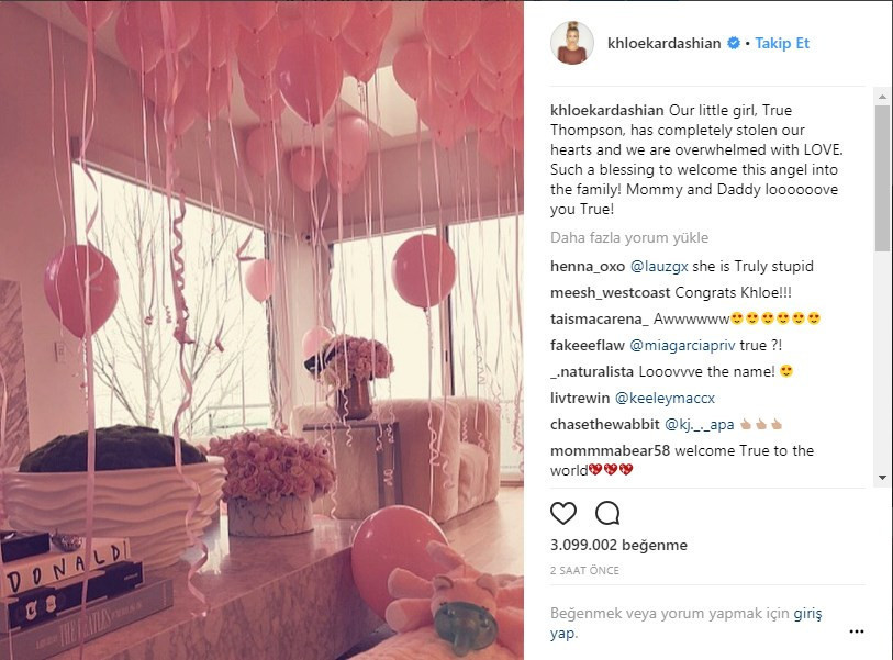 Khloe Kardashian bebeğine bakın ne isim koydu - Resim: 2