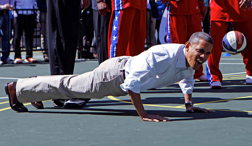 Obama ceza şınavı çekti! - Resim: 1