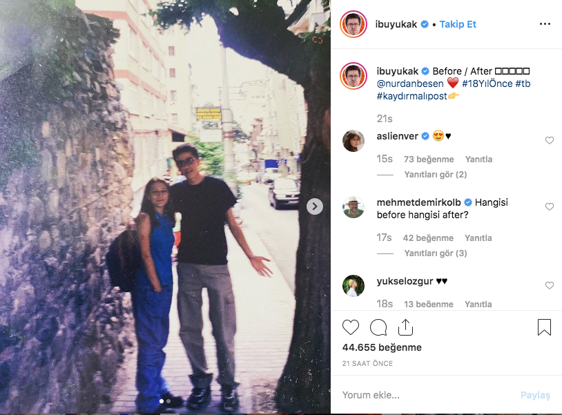 İbrahim Büyükak'ın eşiyle lise fotoğrafına binlerce beğeni yağmuru! - Resim: 2