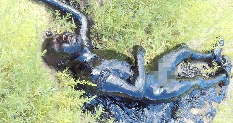 Heyecan olsun diye! Toksik katran dolu kazana düştü - Resim: 1