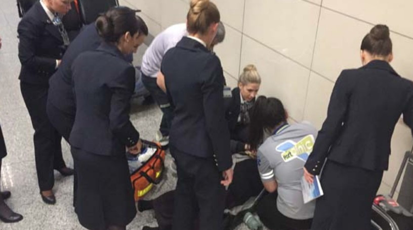 Dış hatlarda panik anları THY hostesleri yetişti - Resim: 1