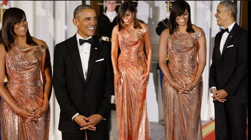 Michelle Obama'nın giydiği elbise arkadan fena! - Resim: 4