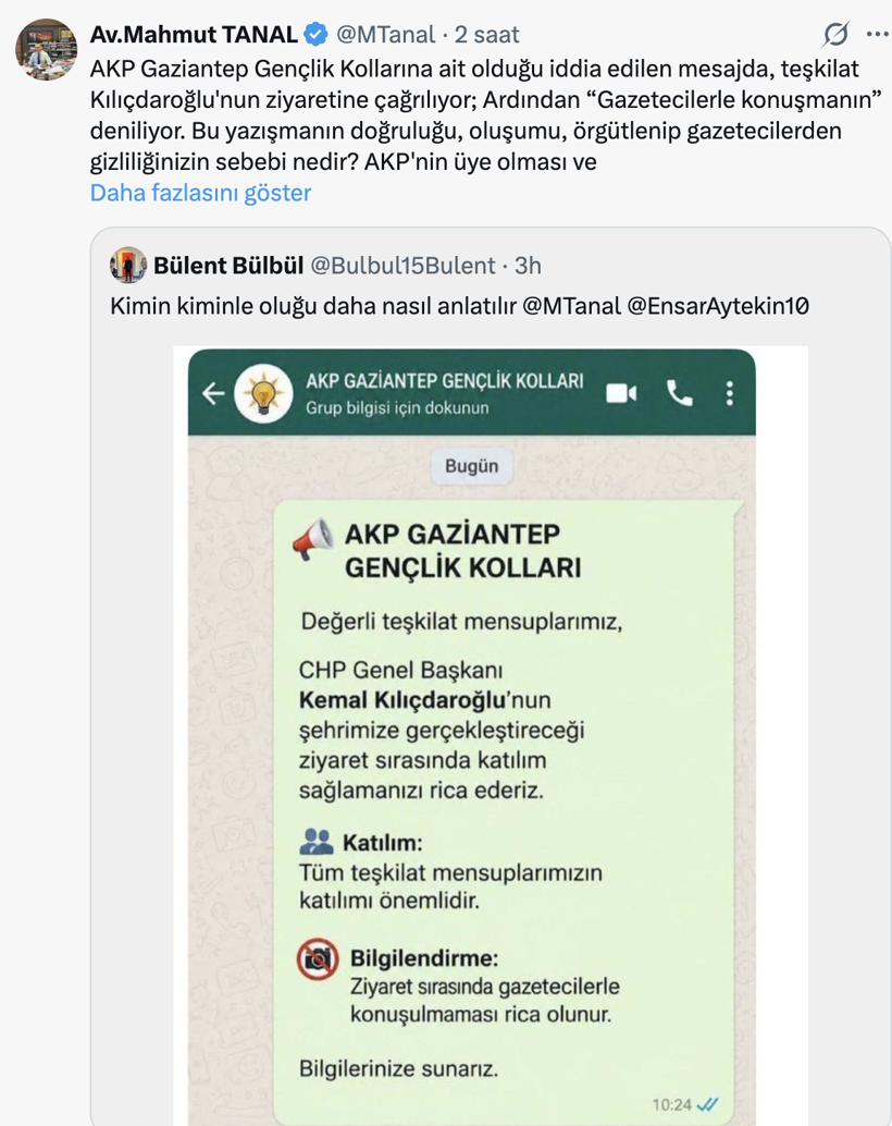 Mahmut Tanal'ın Kılıçdaroğlu paylaşımı olay oldu! CHP'den sert tepki - Resim: 0