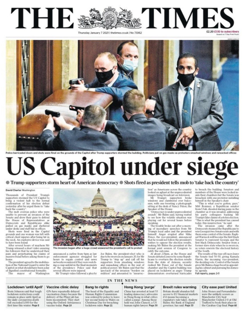 ABD'de kaos! Trump destekçileri Kongre'yi işgali etti dünya basını olayları nasıl gördü? - Resim: 4