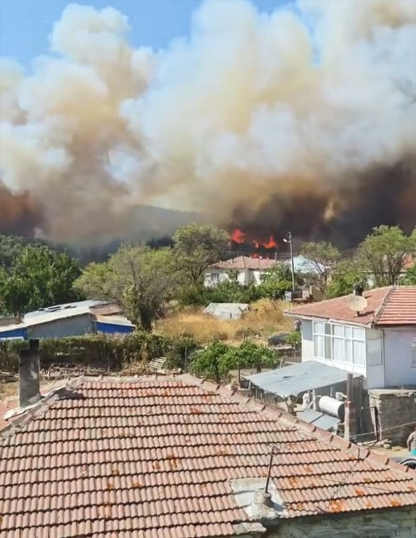 Çanakkale ve İzmir'de yangın çıktı! Tarım alanında başladı ormana sıçradı, dumandan göz gözü görmüyor - Resim: 1