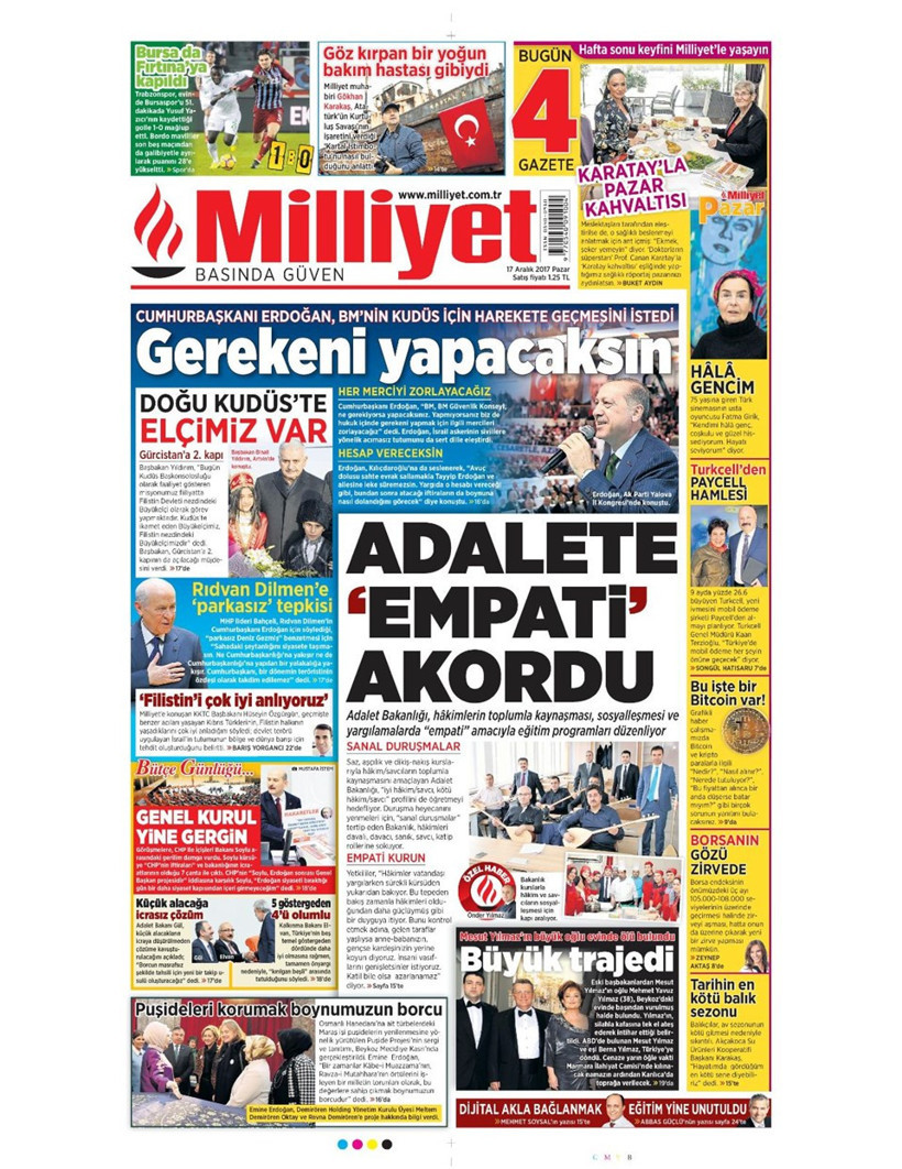 Gazete manşetleri Sözcü - Fanatik - Hürriyet 17 Aralık 2017 - Resim: 3
