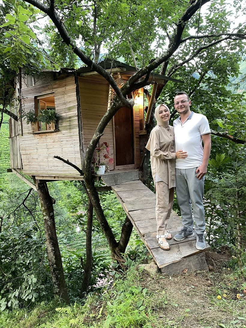 Rize'de 700 liraya yerden 20 metre yüksekte ev yaptı - Resim: 3