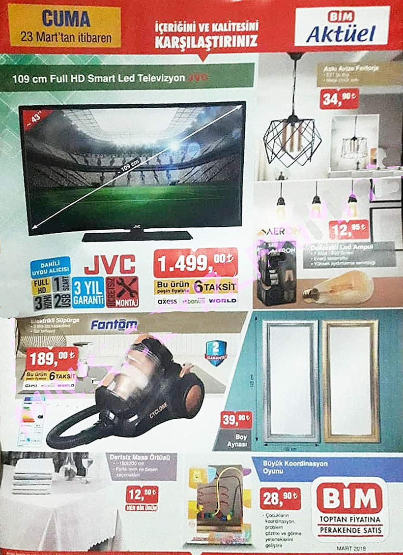 BİM 23 Mart aktüel indirim listesi sınırlı stok ürünleri  - Resim: 1