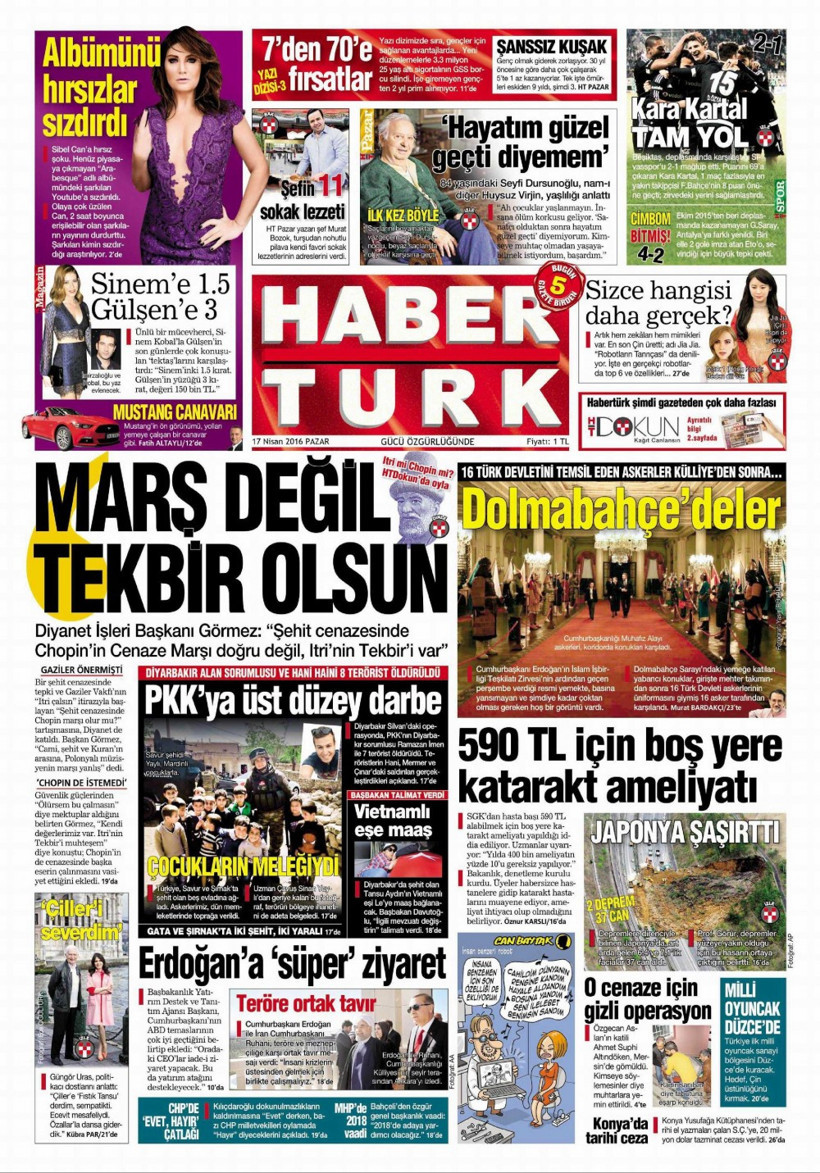 Gazete manşetleri Hürriyet - Habertürk ve Milliyet ne yazdı?  - Resim: 2
