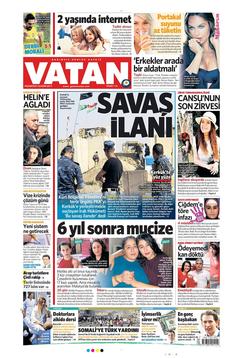 Gazete manşetleri Fanatik - Sözcü - Hürriyet 16 Ekim 2017 - Resim: 4