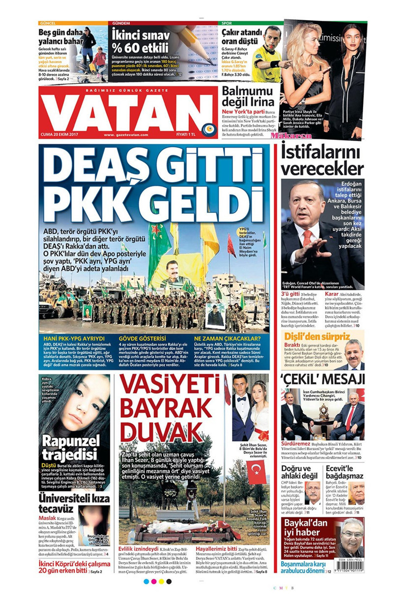 Gazete manşetleri Sözcü - Hürriyet - Habertürk 20 Ekim  - Resim: 3