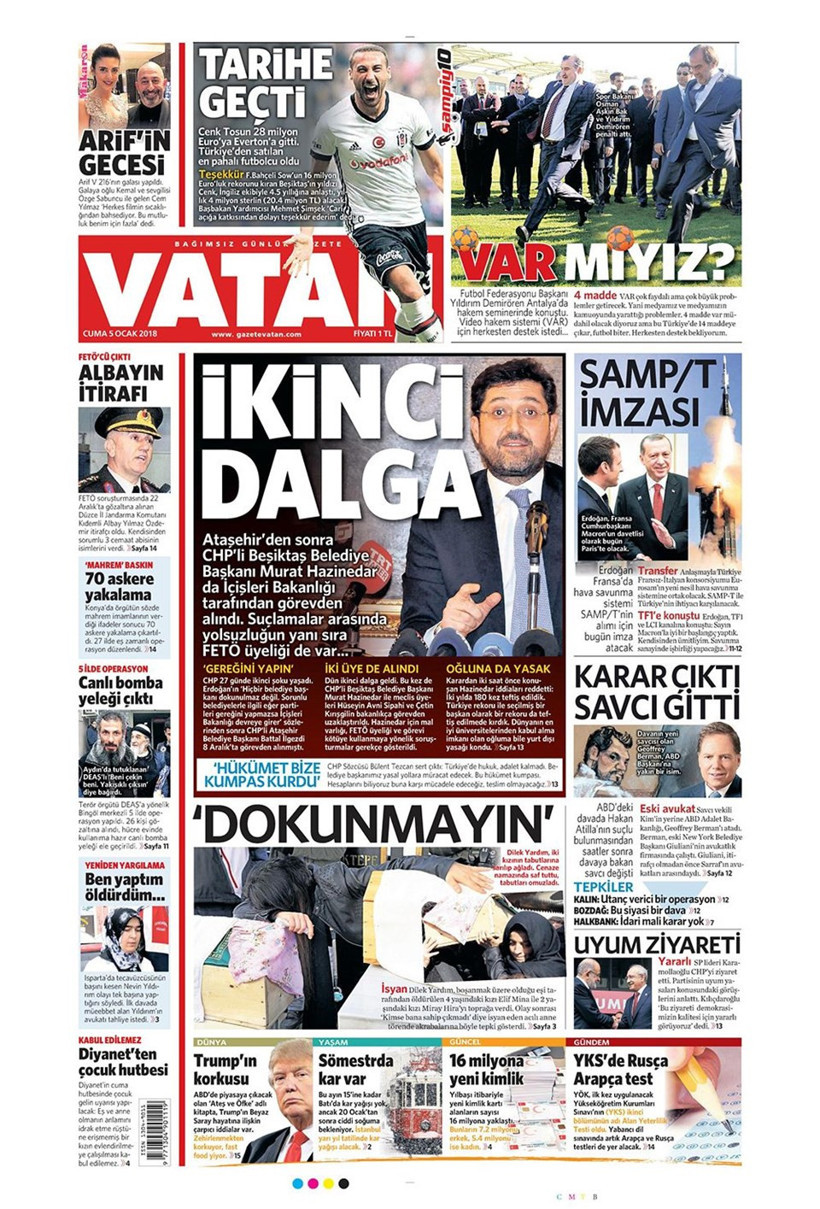 Gazete manşetleri Hürriyet - Fotomaç - Sabah 5 Ocak 2018 - Resim: 4