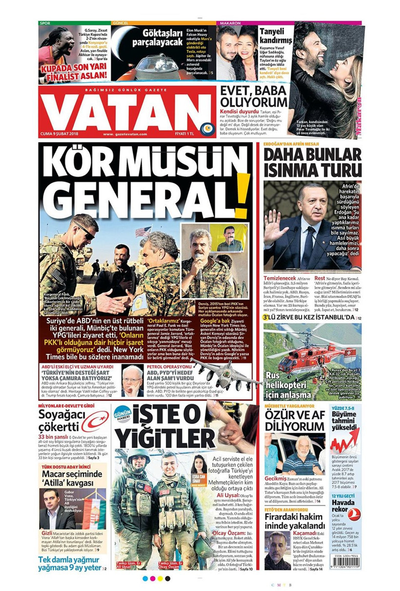 Gazete manşetleri 9 Şubat 2018 Hürriyet - Sözcü - Fanatik - Resim: 4