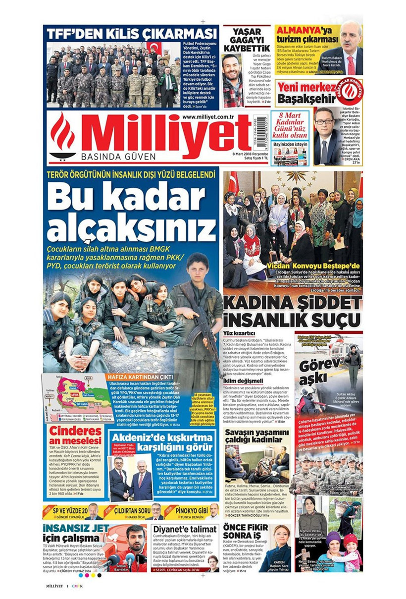 Gazete manşetleri 8 Mart 2018 Hürriyet - Sözcü - Fotomaç - Resim: 4