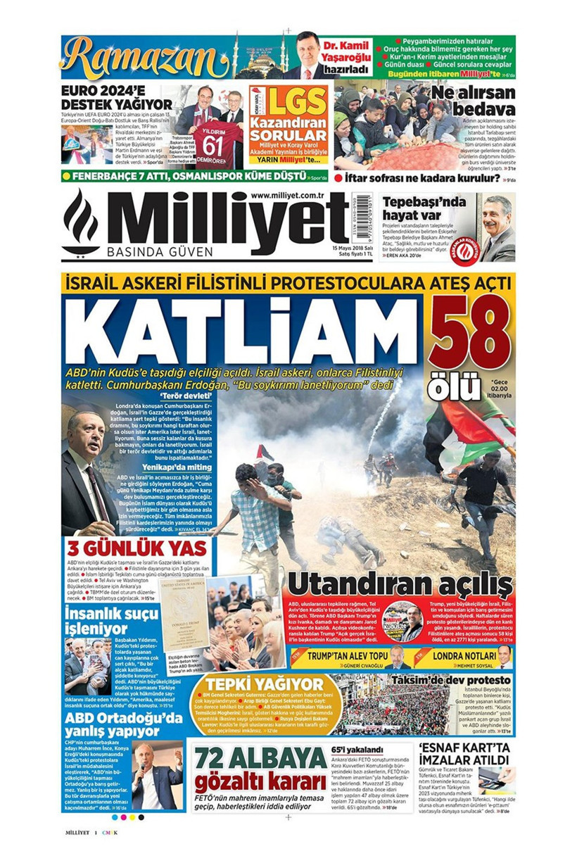 Gazete manşetleri 15 Mayıs 2018 Hürriyet - Sözcü - Habertürk - Resim: 3