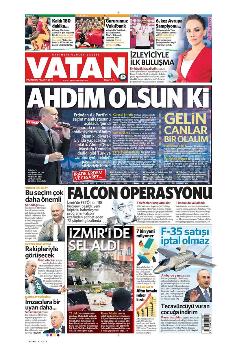 Gazete manşetleri 7 Mayıs 2018 Hürriyet - Sözcü - Fanatik - Resim: 4