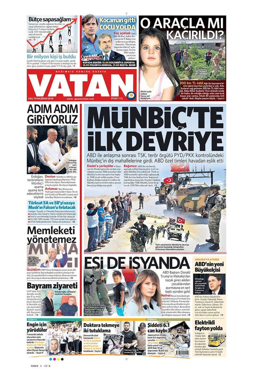 Gazete manşetleri 19 Haziran 2018 Hürriyet - Sözcü - Habertürk - Resim: 2