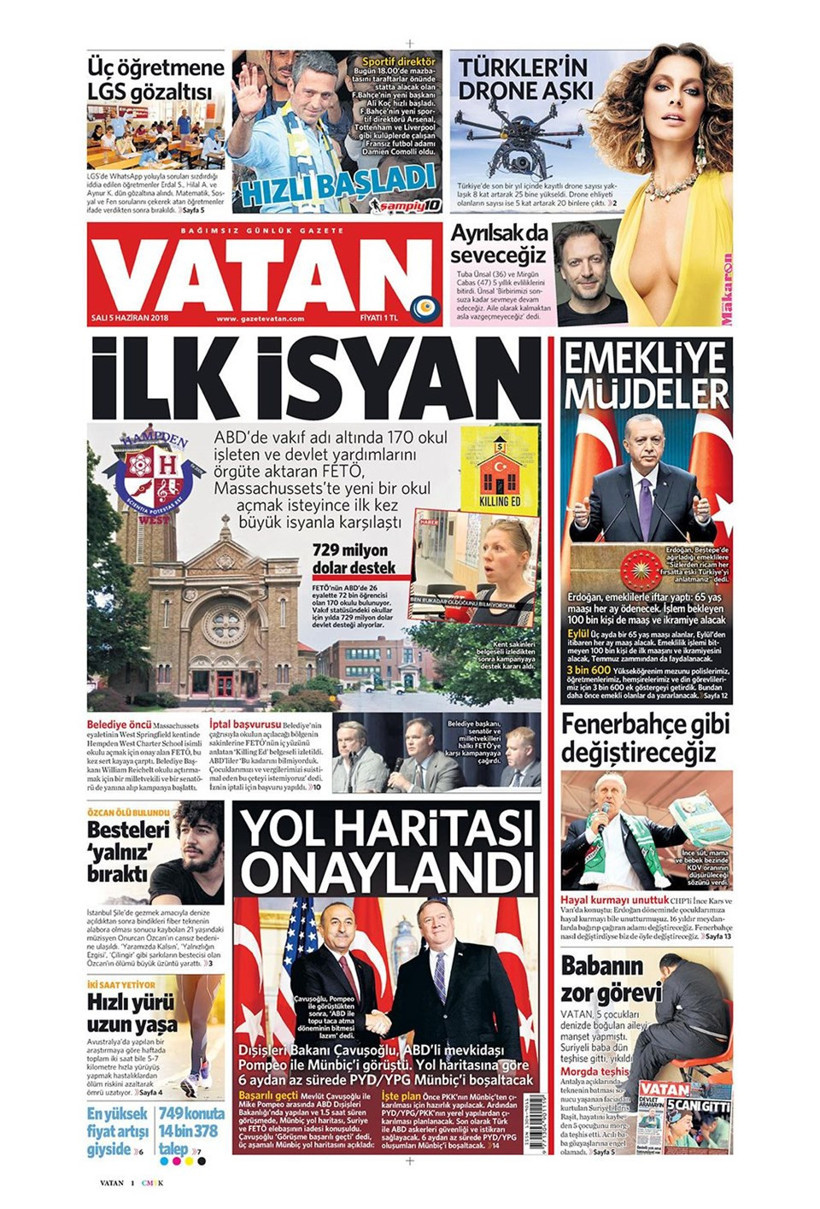 Gazete manşetleri 5 Haziran 2018 Hürriyet - Sözcü - Fanatik - Resim: 2