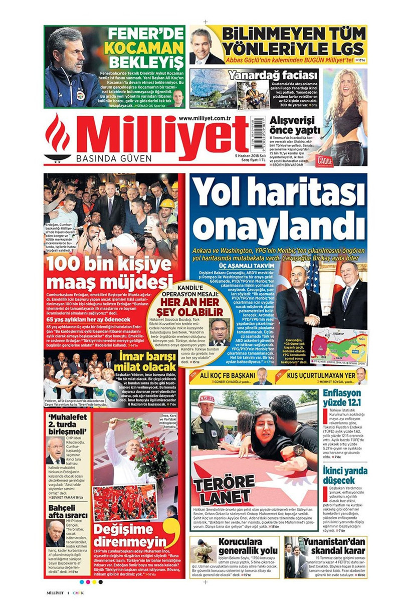 Gazete manşetleri 5 Haziran 2018 Hürriyet - Sözcü - Fanatik - Resim: 4