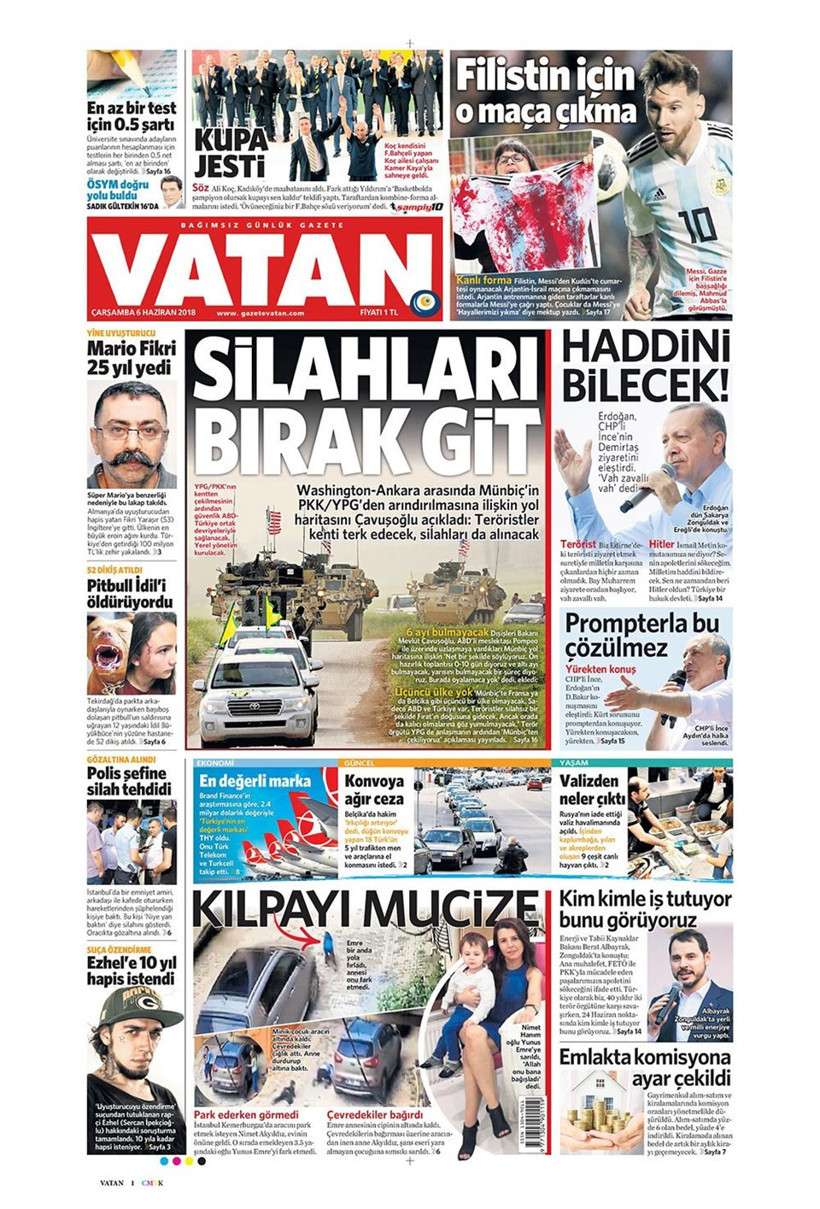 Gazete manşetleri 6 Haziran 2018 Hürriyet - Sözcü - Habertürk - Resim: 3