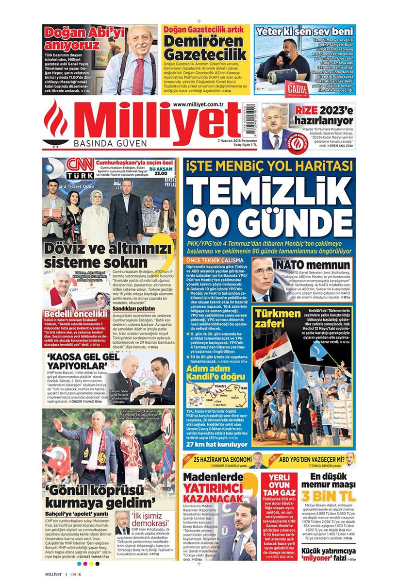 Gazete manşetleri 7 Haziran 2018 Hürriyet - Sözcü - Sabah - Resim: 3