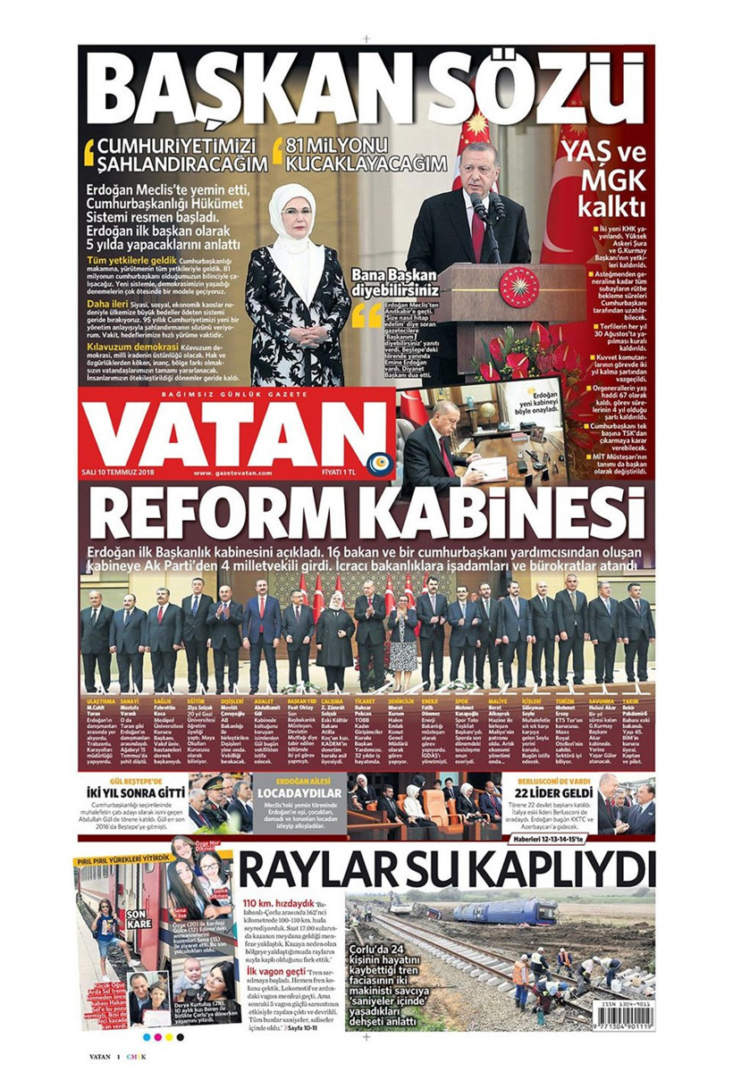 Gazete manşetleri 10 Temmuz 2018 Hürriyet - Sözcü - Posta - Resim: 1