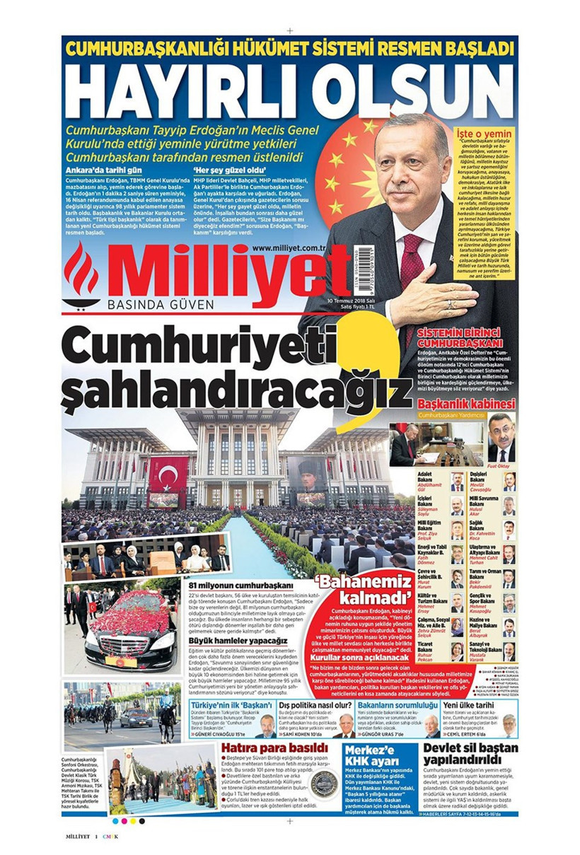 Gazete manşetleri 10 Temmuz 2018 Hürriyet - Sözcü - Posta - Resim: 2