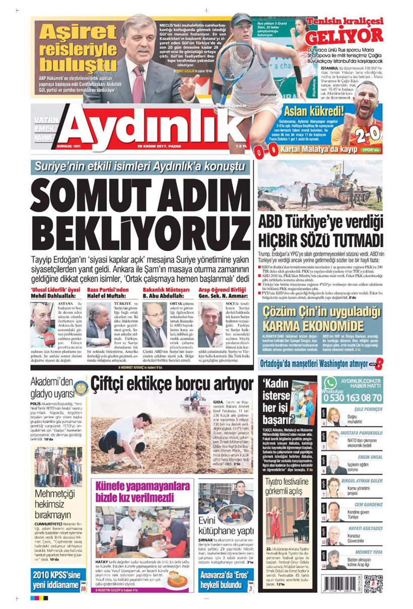 Gazete manşetleri Hürriyet - Fanatik - Fotomaç 26 Kasım 2017 - Resim: 3